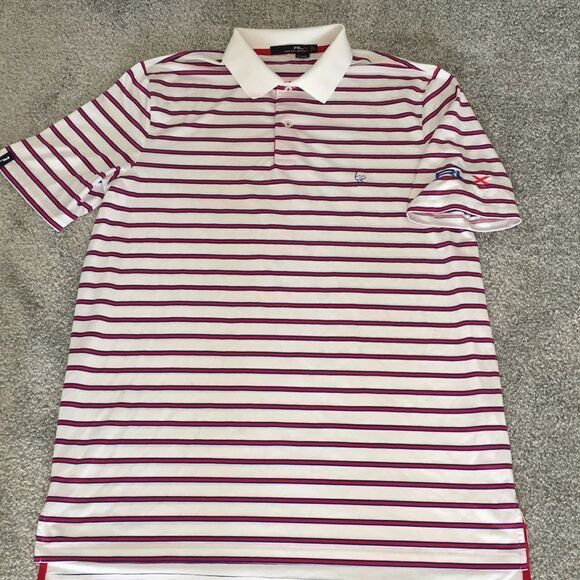 Ostrich Logo Red White Blue 4th of July RLX Ralph Lauren Golf Polo shirt L - Picture 5 of 5
